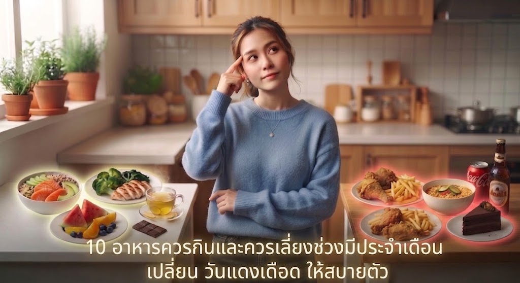10 อาหารควรกินและควรเลี่ยงช่วงมีประจำเดือน เปลี่ยน วันแดงเดือด ให้สบายตัว