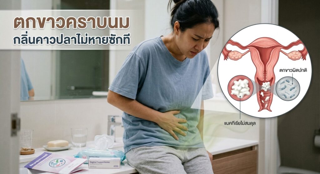 ตกขาวคราบนม กลิ่นคาวปลาไม่หายซักที